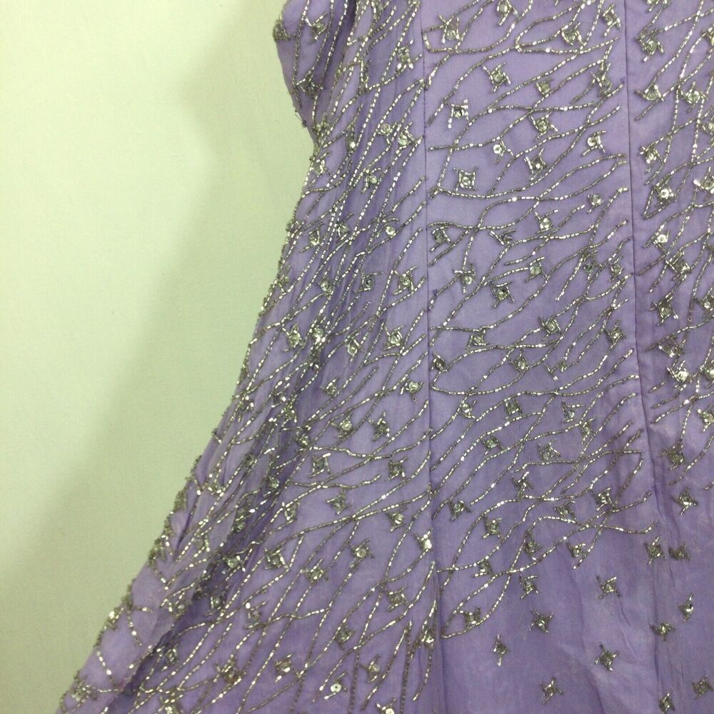 Scala Womens Beeta Grover Silk Sequin Beaded Maxi… - image 2